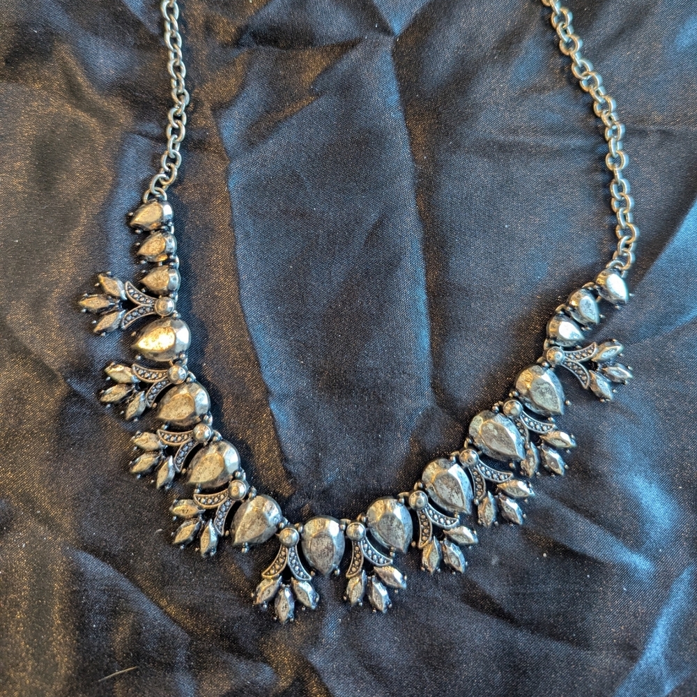 20 Inch Silver Tone Grungecore Necklace